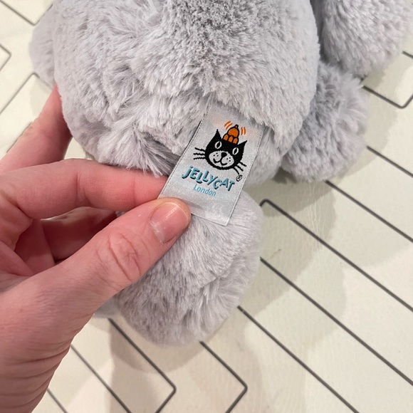 Jellycat Grey Bashful Bunny Stuffed Animal - Picture 4 of 7